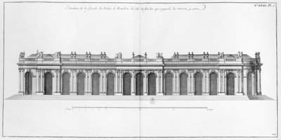 Façade sur la Seine du Palais Bourbon, Paris, de 